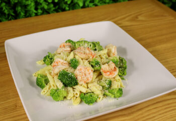 CREAMY LEMON PEPPER PASTA W SHRIMP