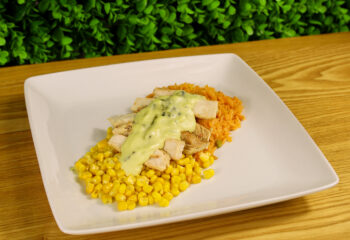 CREAMY POBLANO CHICKEN W MEXICAN RICE