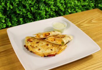 CHICKEN FAJITA QUESADILLA W JALAPENO RANCH