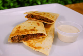 TURKEY CHEDDAR QUESADILLA W CHIPOTLE MAYO